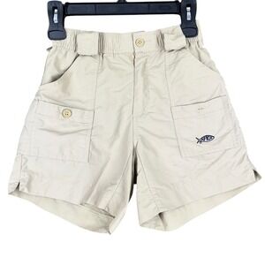 AFTCO Fishing Shorts Size 24 Khaki Outdoor Adventure Boating Hybrid Dock Beach